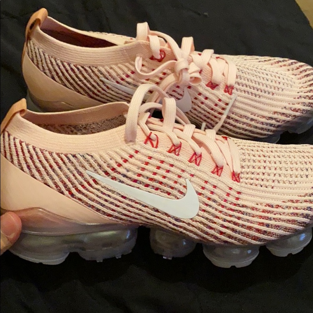 Nike sunset tint/white/blue/gym force red vapormax - Picture 1 of 9